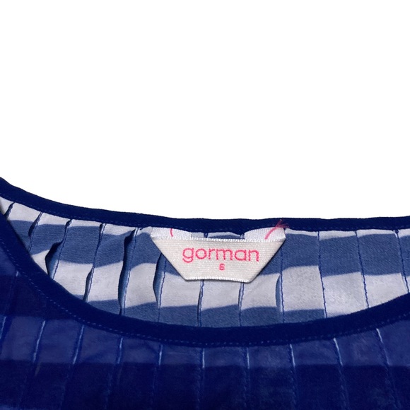 Gorman Polyester Striped A-Line Dress Women’s size 6 in Blue and White - Picture 3 of 7